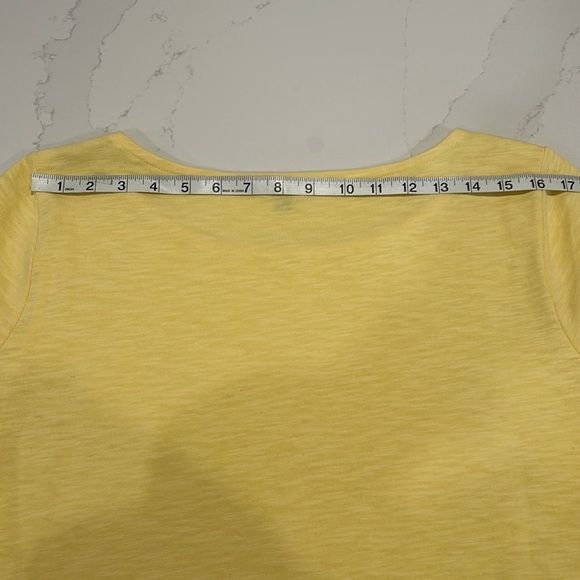 Talbots Cotton Boxy Dress 3/4 Sleeves Pockets Plus size 2X Petite Yellow - Picture 8 of 11